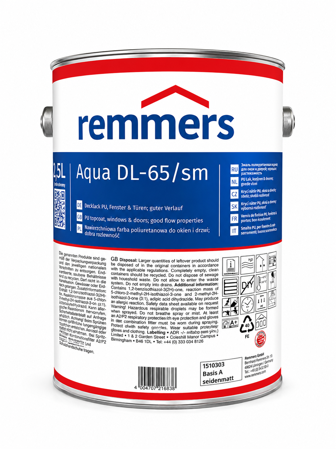 Remmers Aqua DL-65-Decklack PU seidenmatt
