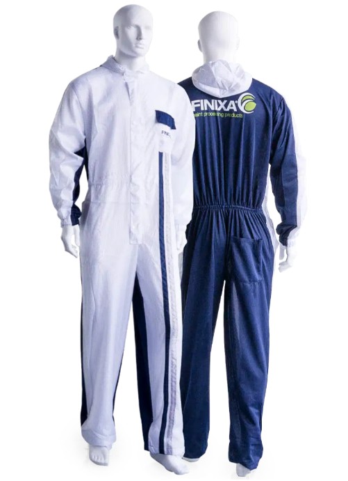 Finixa High Tec Lackieroverall - weiß/blau