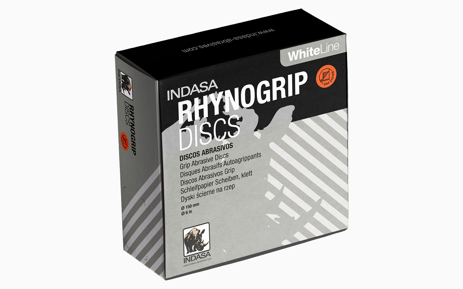 RHYNOGRIP White Line SCHEIBEN D125 8+1H